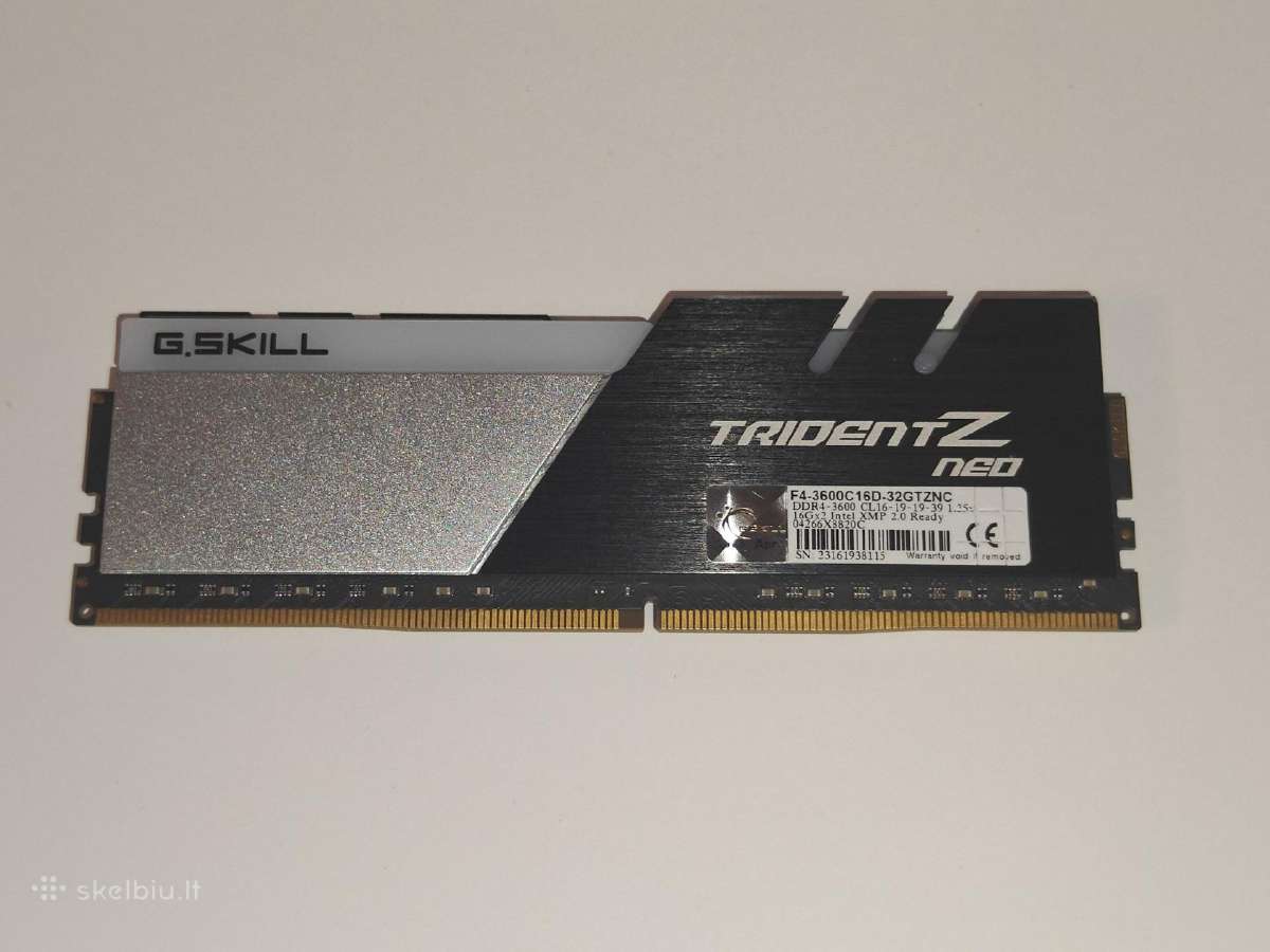 G.skill Trident Z Neo Ddr4 16gb 3600mhz Cl16 Rgb - nuotraukos Nr. 2
