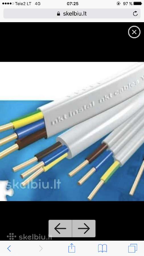 Elektros kabelis 3x1.5 / 3x2.5