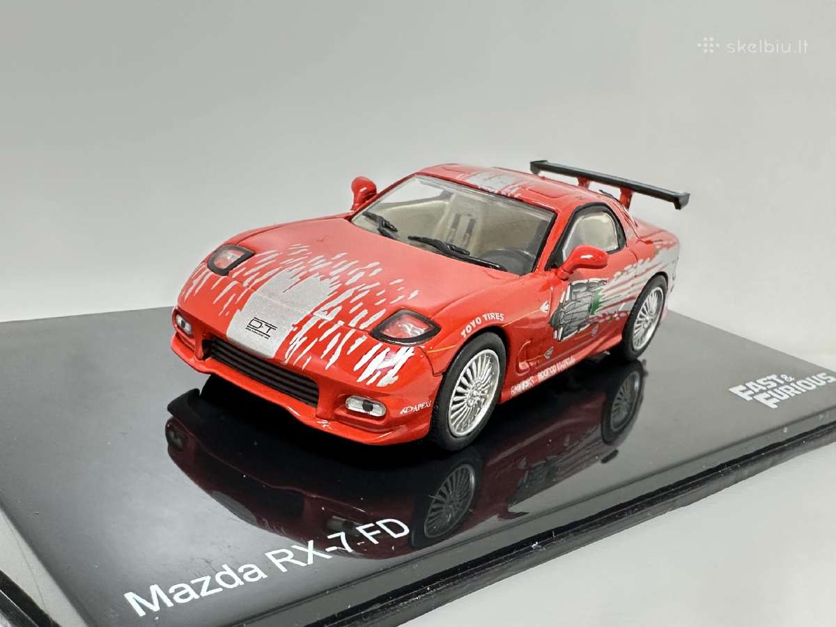 Mazda Rx-7 Fd 1993 Dominic Toretto raudona 1:43 - nuotraukos Nr. 3