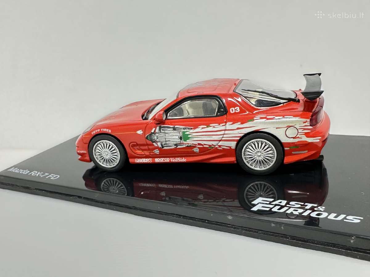 Mazda Rx-7 Fd 1993 Dominic Toretto raudona 1:43 - nuotraukos Nr. 4