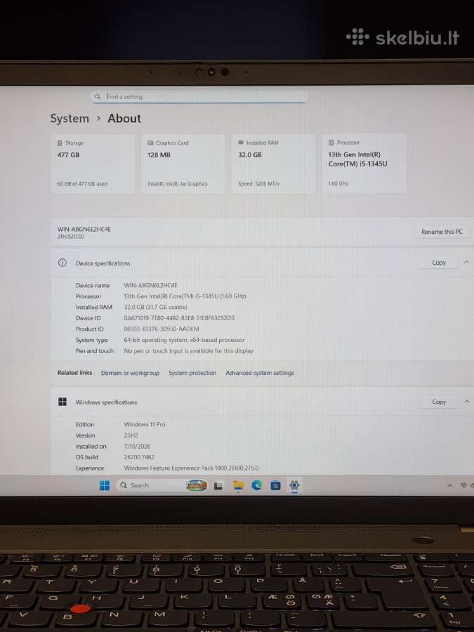 Lenovo Thinkpad T16 Gen 2 - nuotraukos Nr. 6