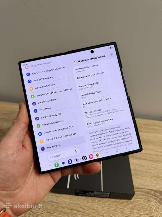 Samsung Galaxy Fold 7, 256gb Black - nuotraukos Nr. 10