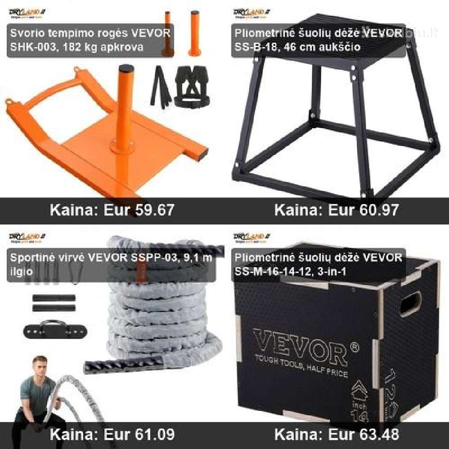 Jėgos treniruočių ir sunkumų kilnojimo įranga - nuotraukos Nr. 15