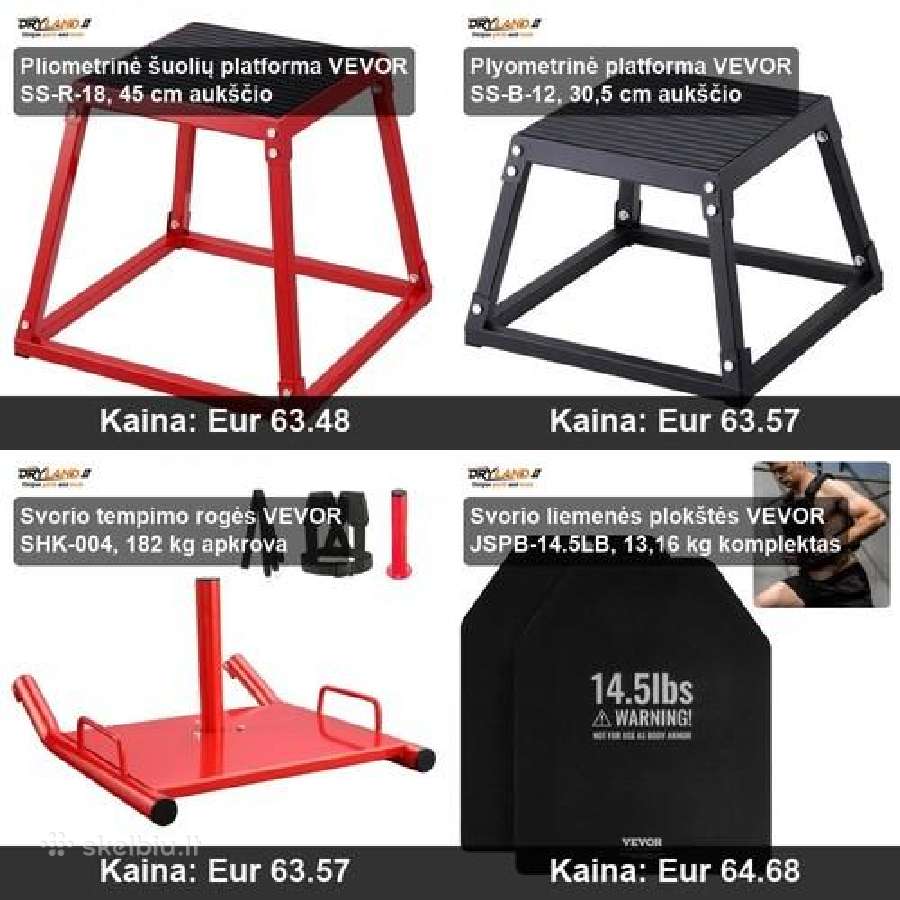 Jėgos treniruočių ir sunkumų kilnojimo įranga - nuotraukos Nr. 16