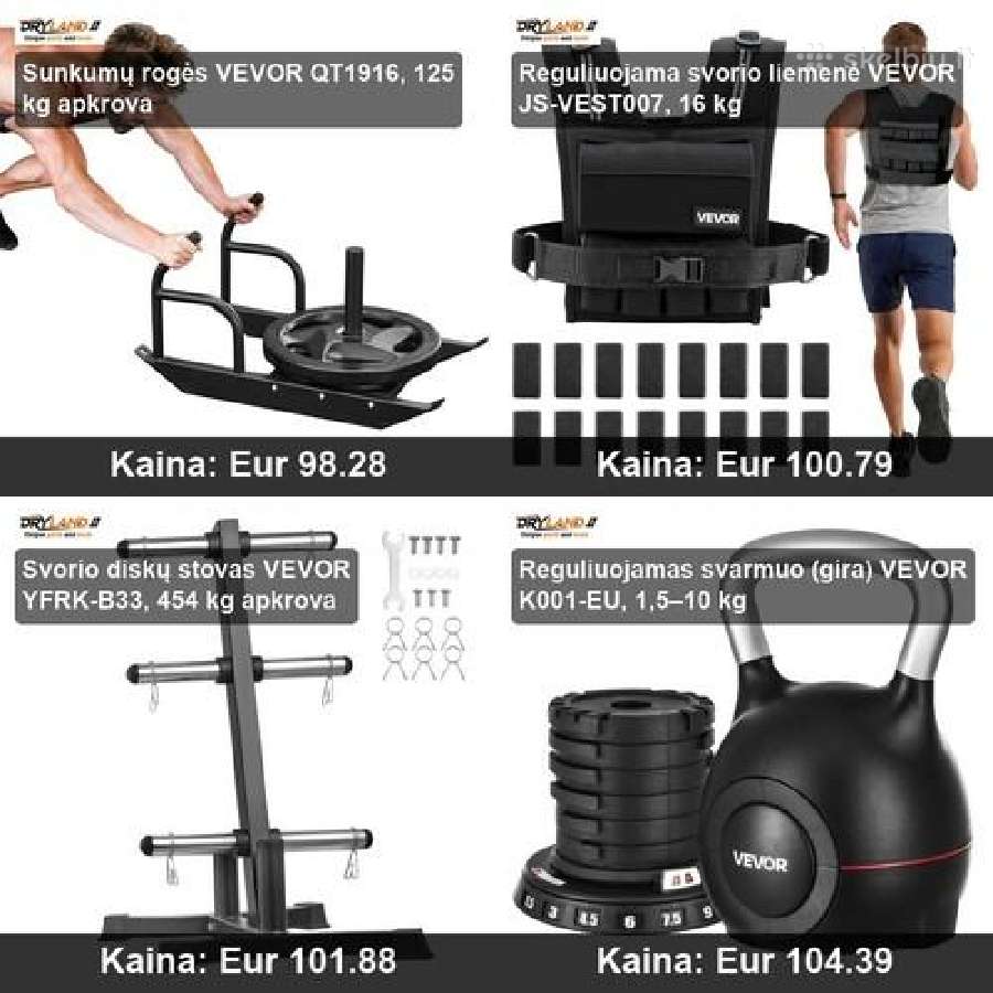 Jėgos treniruočių ir sunkumų kilnojimo įranga - nuotraukos Nr. 26