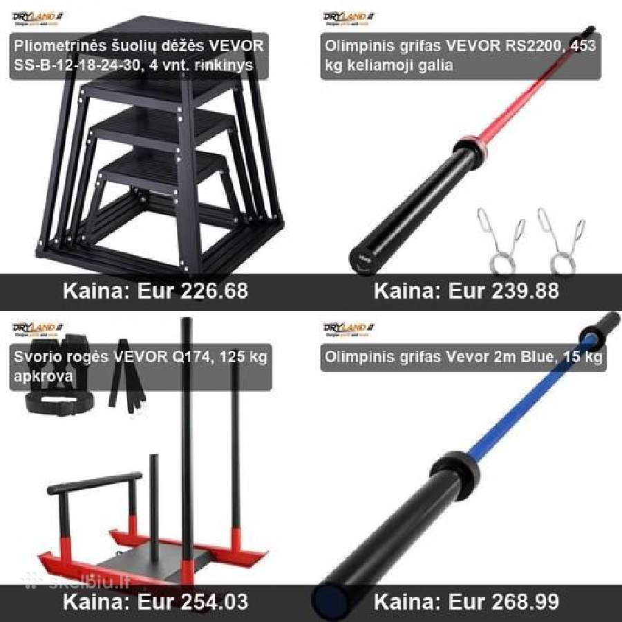 Jėgos treniruočių ir sunkumų kilnojimo įranga - nuotraukos Nr. 30