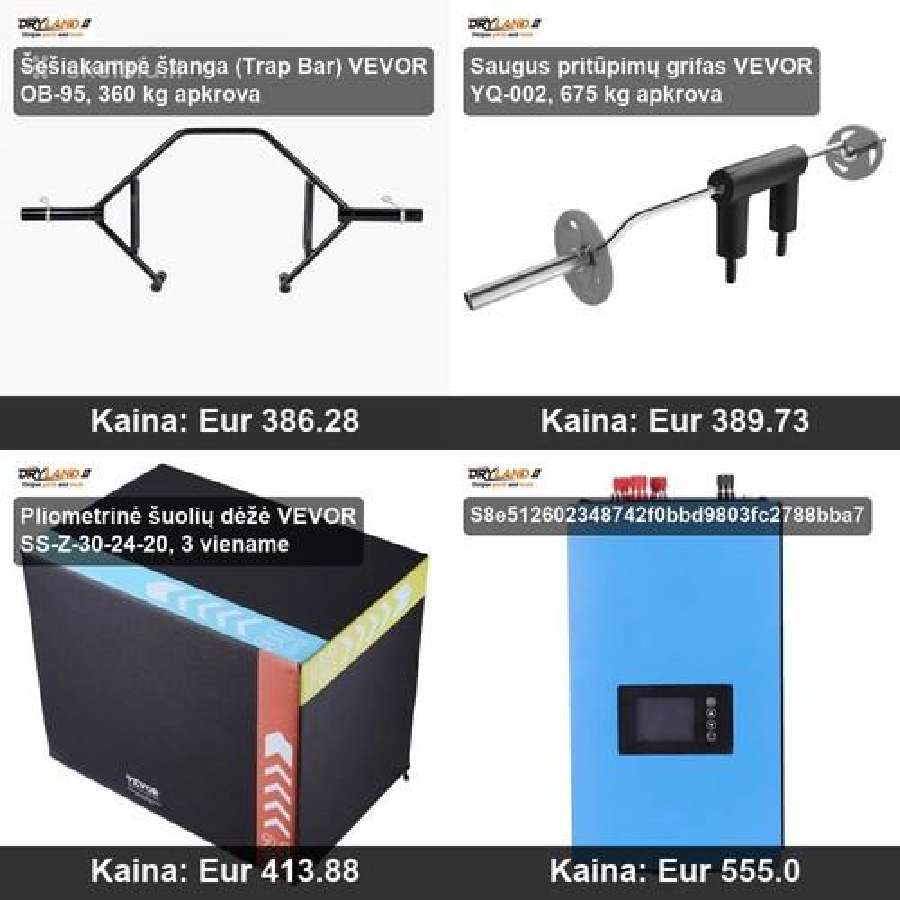 Jėgos treniruočių ir sunkumų kilnojimo įranga - nuotraukos Nr. 32