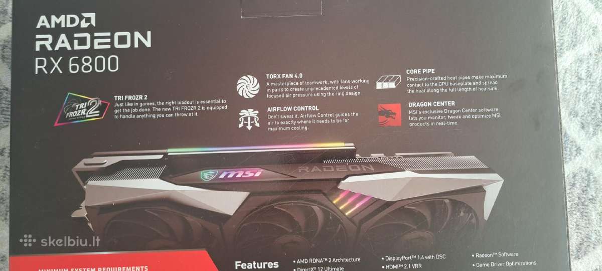 Msi Radeon Rx 6800 Gaming X Trio 16gb - nuotraukos Nr. 5