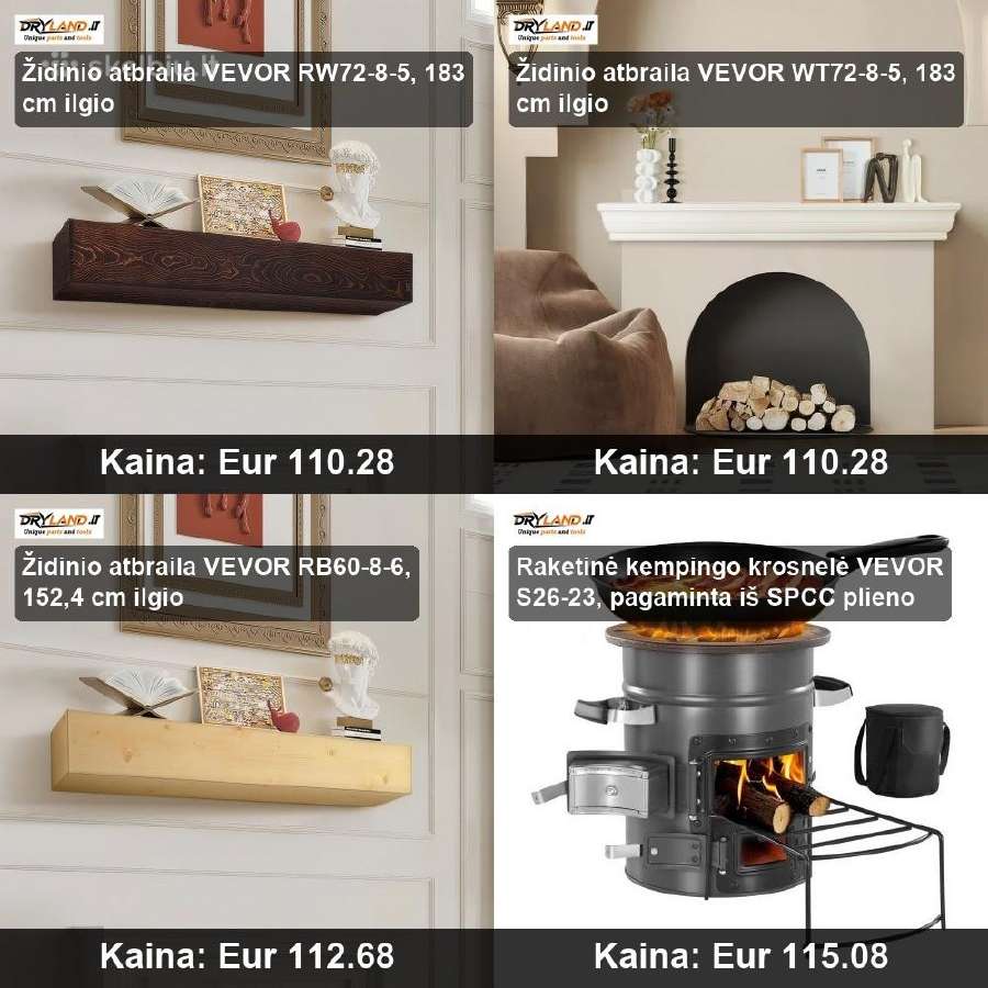 Vevor kaminų priežiūros ir židinio aksesuarai - nuotraukos Nr. 28