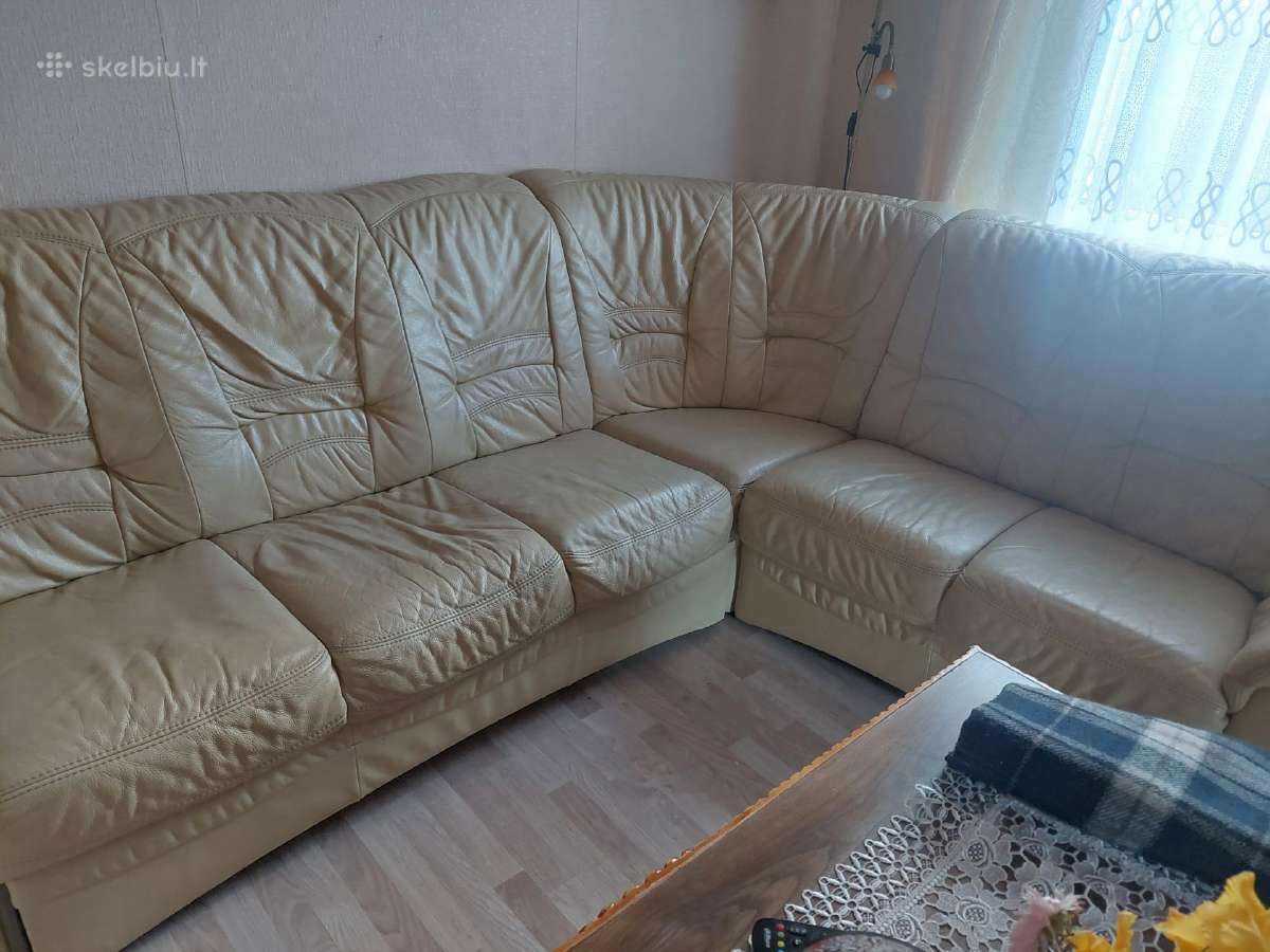 Natūralios odos kampas su miegama dalimi - nuotraukos Nr. 3