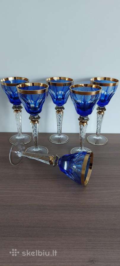 Išskirtinis vintažinis Bohemia Kobalto Krištolo ko - nuotraukos Nr. 5