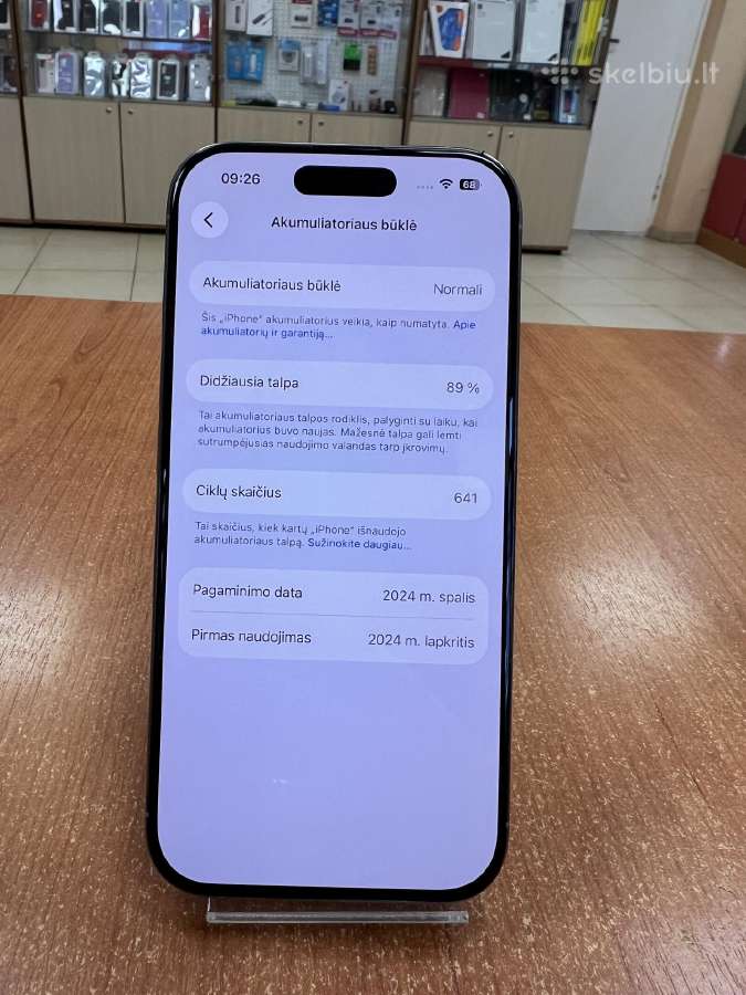 Apple iPhone 16 Pro 512 GB (Naudotas) - nuotraukos Nr. 3