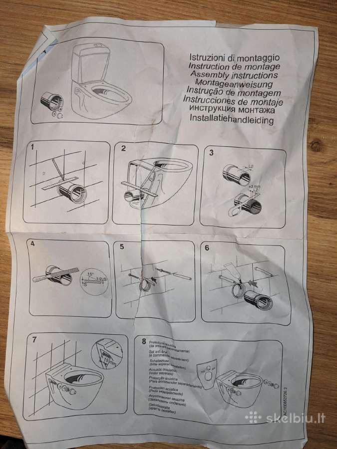 Pakabinamo klozeto pajungimo komplektas - nuotraukos Nr. 4