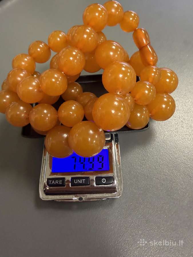 Baltijos gintaro karoliai 75g - nuotraukos Nr. 4