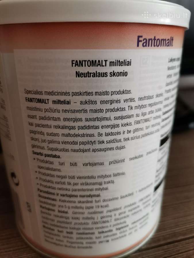 Nutricia Fantomalt, milteliai, 400 g - nuotraukos Nr. 3
