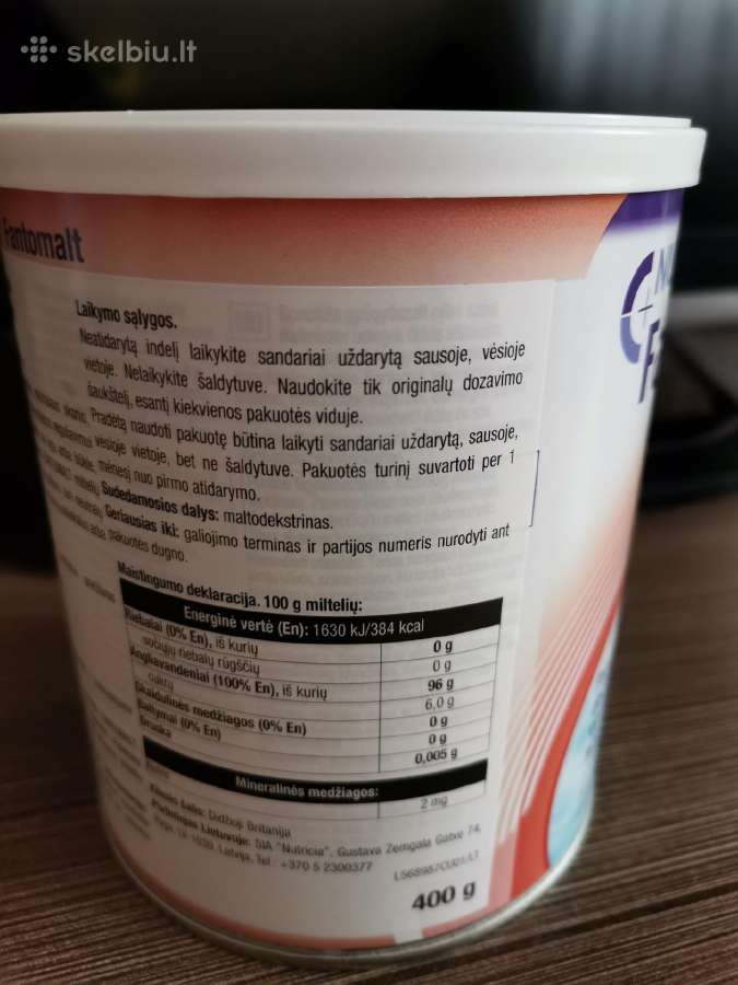 Nutricia Fantomalt, milteliai, 400 g - nuotraukos Nr. 4