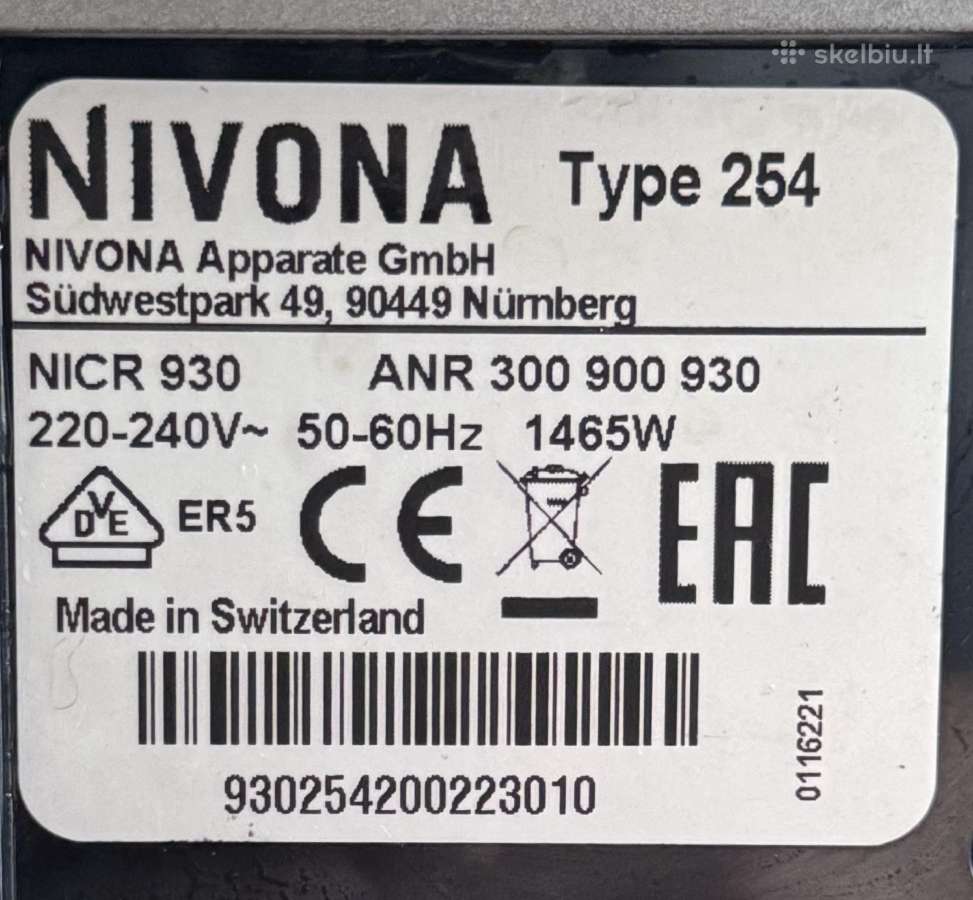 Nivona Nicr 930 automatinis kavos aparatas - nuotraukos Nr. 5