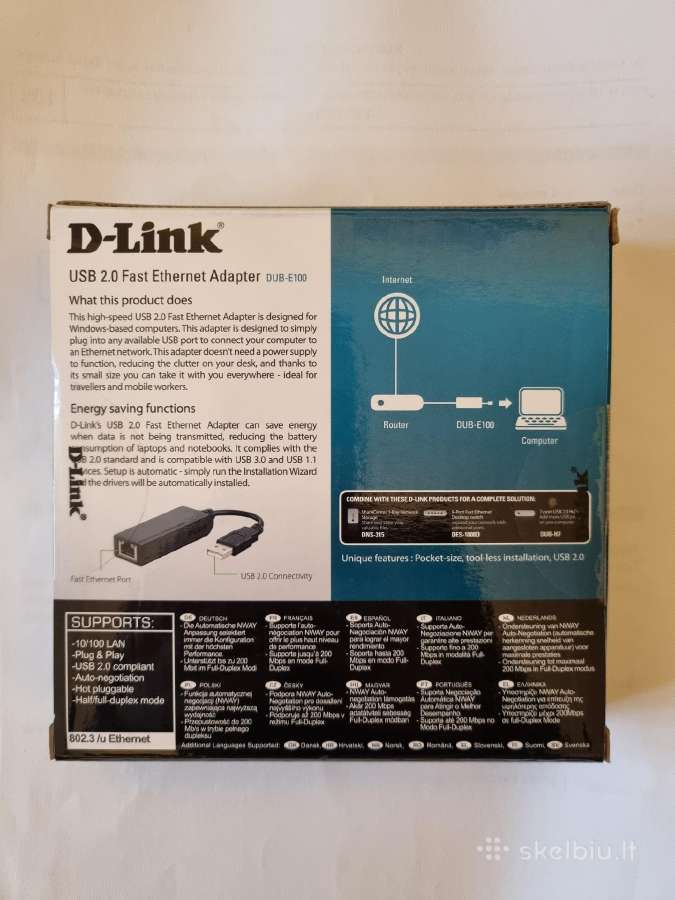 D-link Usb 2.0 Fast Ethernet Adapter. - nuotraukos Nr. 2