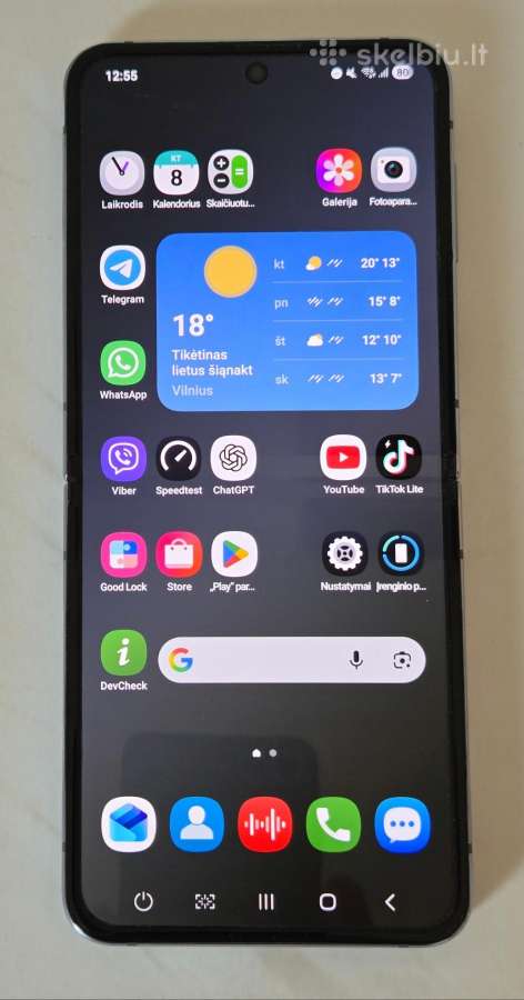 Samsung Galaxy Z Flip4 5G Blue, stovis kaip naujas - nuotraukos Nr. 3