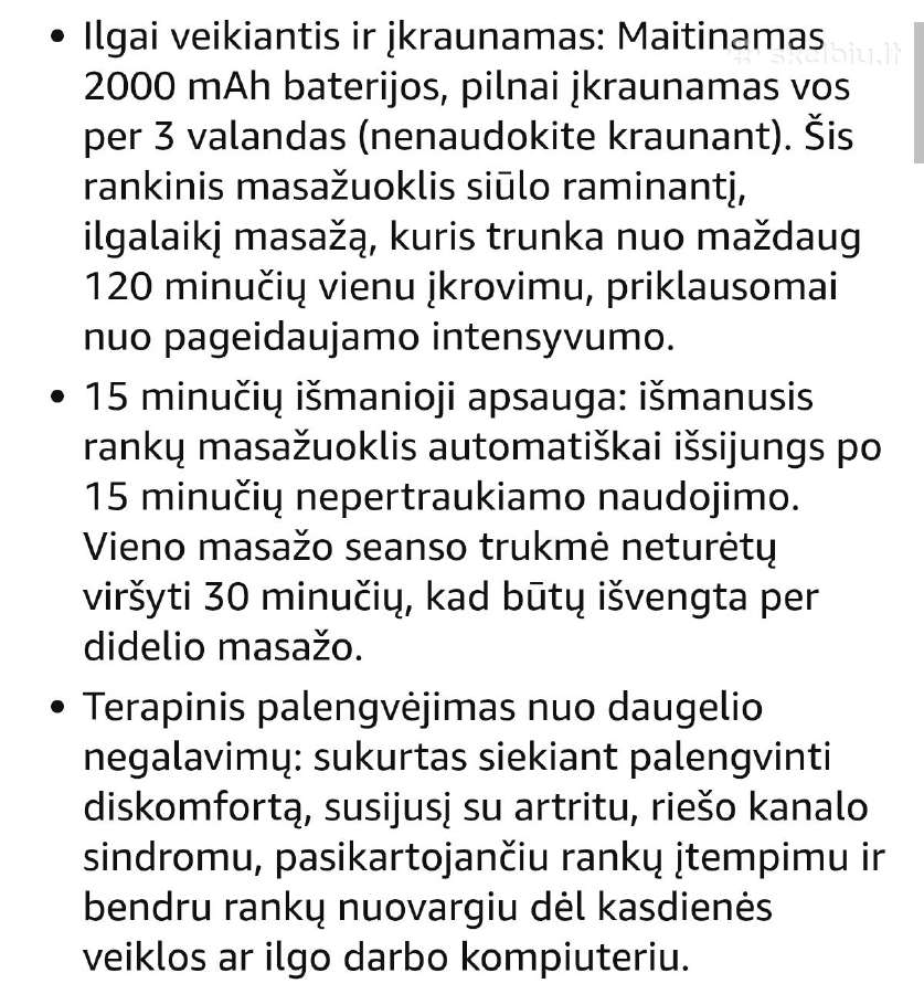 Rankų masažuoklis - nuotraukos Nr. 6
