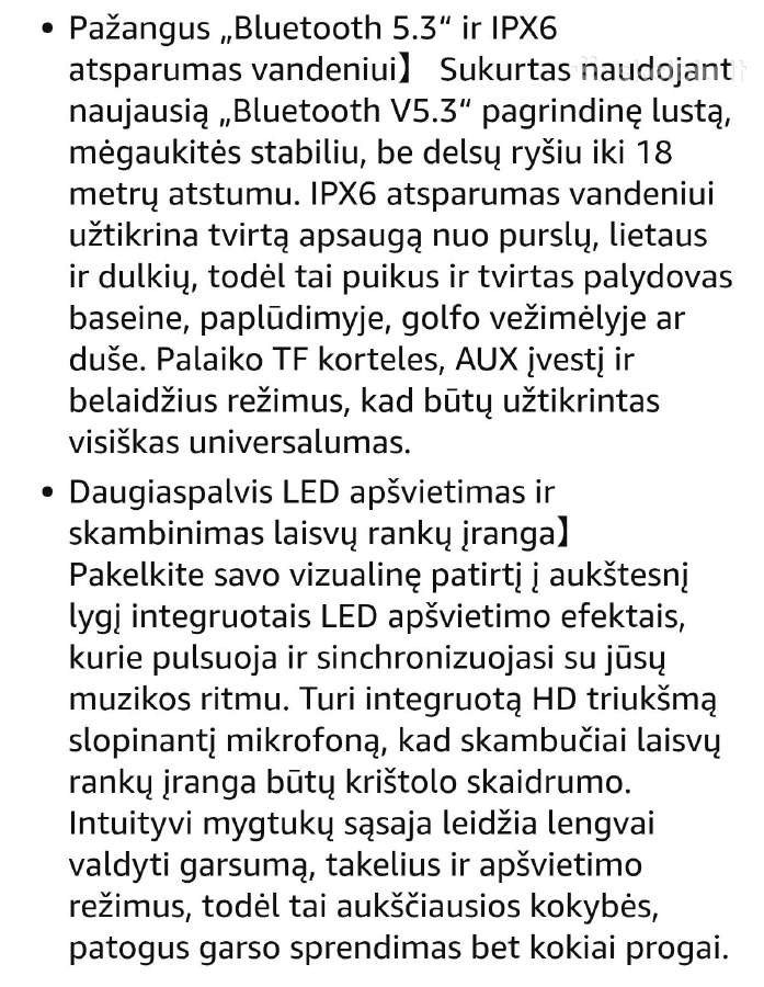 Nešiojama bluetooth kolonėlė Cyboris s11 max - nuotraukos Nr. 6