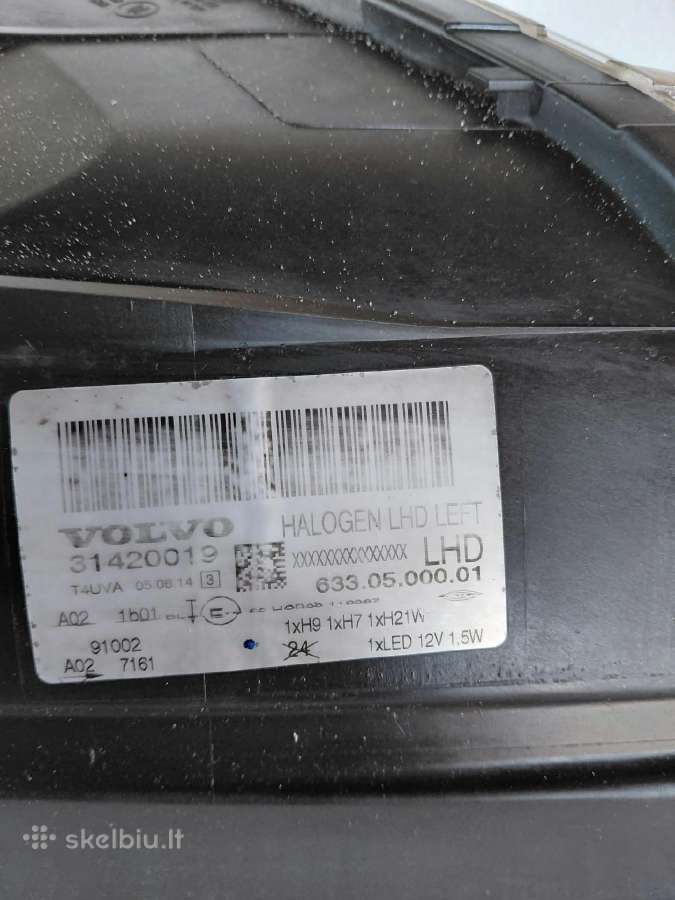 Volvo Xc70 2014m. kairės pusės žibintas - nuotraukos Nr. 5