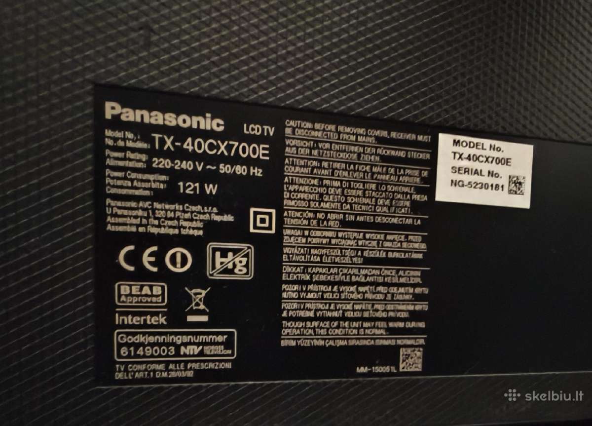 Panasonic 40" 102cm Smart 4k 120hz - nuotraukos Nr. 6