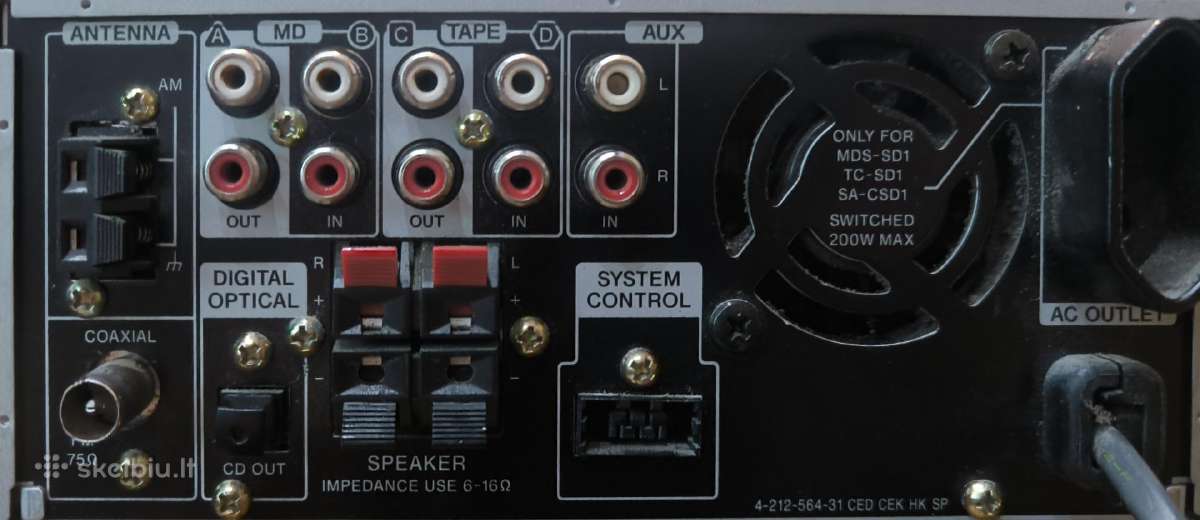 Muzikinis centras Sony Hcd-sd1 - nuotraukos Nr. 5
