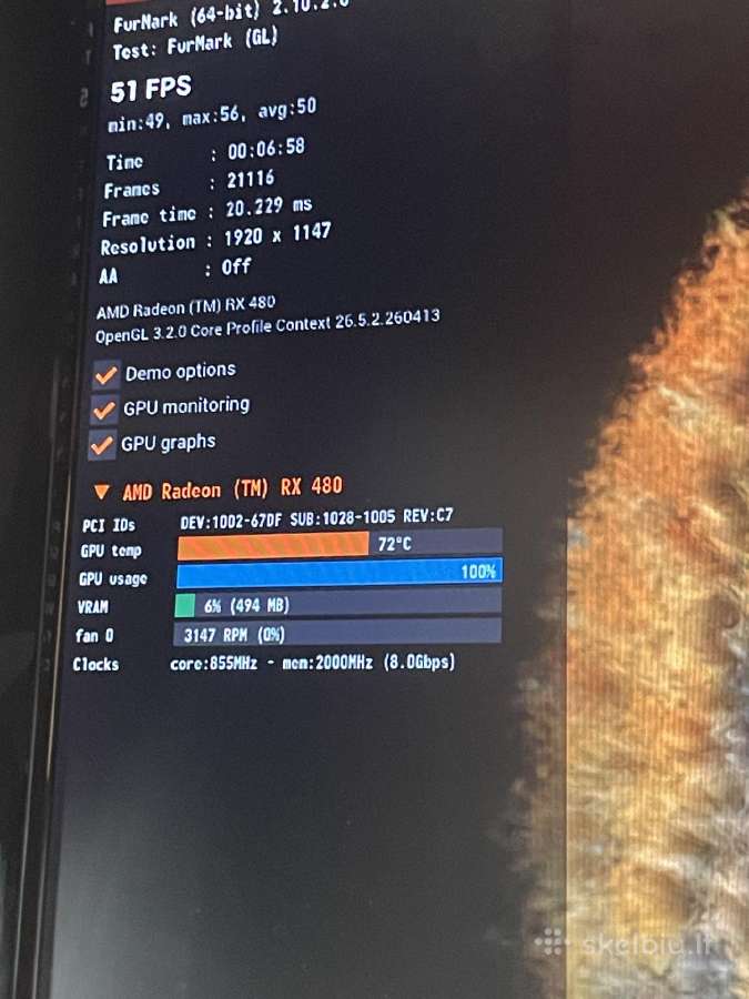 Mainau/parduodu Amd Radeon Rx 480 (8gb) - nuotraukos Nr. 5