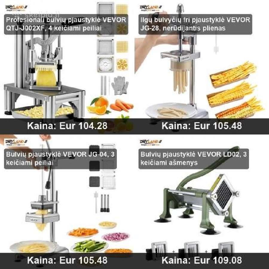 Bulvių Pjaustyklės Greitas daržovių paruošimas - nuotraukos Nr. 22