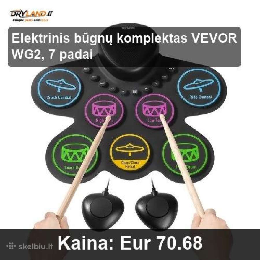 Būgnų Komplektas – Pradėk Groti Dabar! - nuotraukos Nr. 9