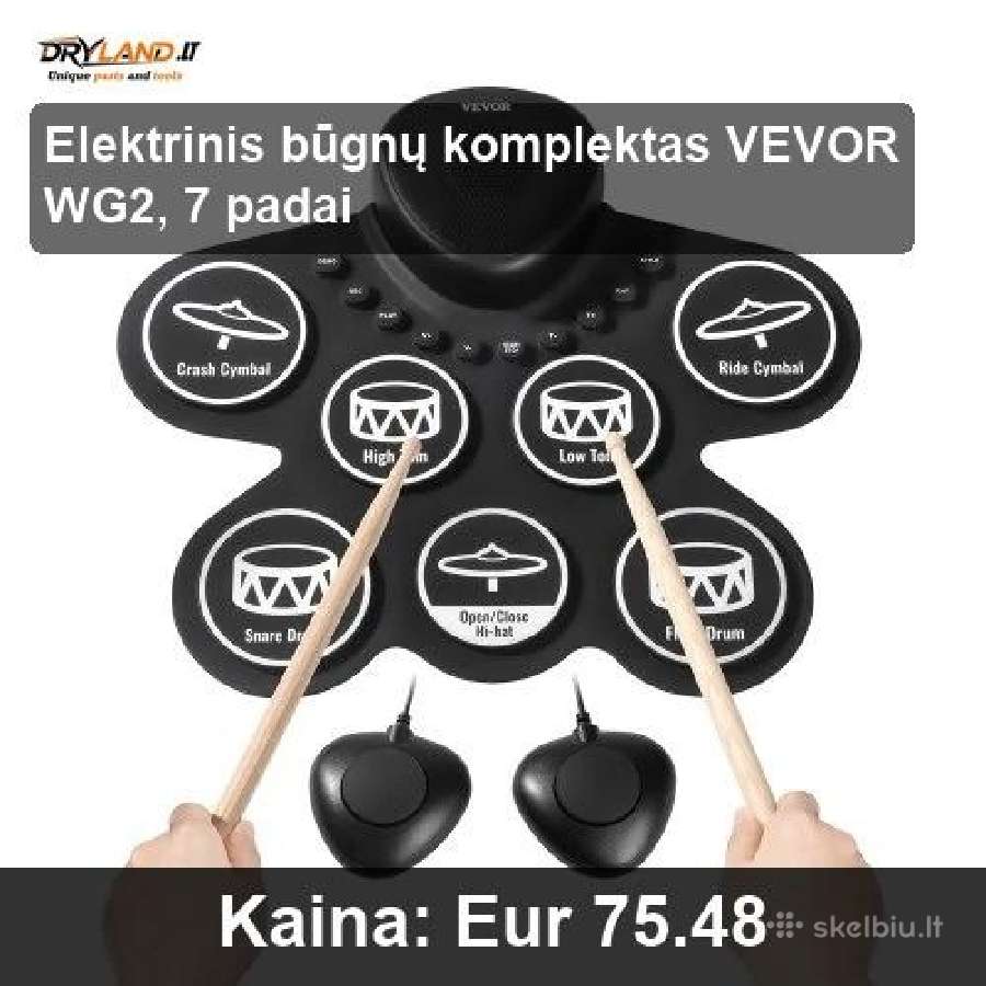 Būgnų Komplektas – Pradėk Groti Dabar! - nuotraukos Nr. 10