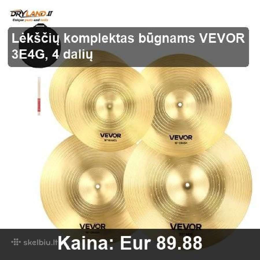 Būgnų Komplektas – Pradėk Groti Dabar! - nuotraukos Nr. 16