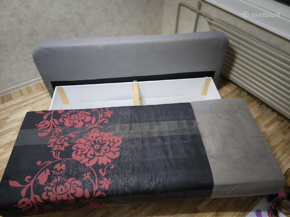 Sofa-lova su daiktadėže ir pagalvėmis (195x100 cm) - nuotraukos Nr. 5