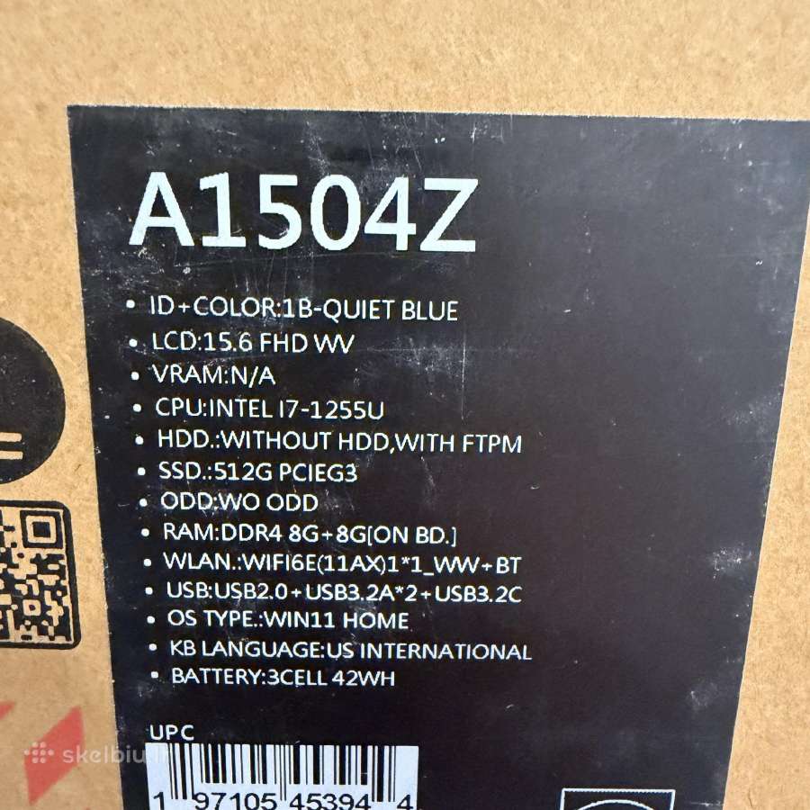 Asus vivobook 15, i7 512gb 16 GB RAM - nuotraukos Nr. 10