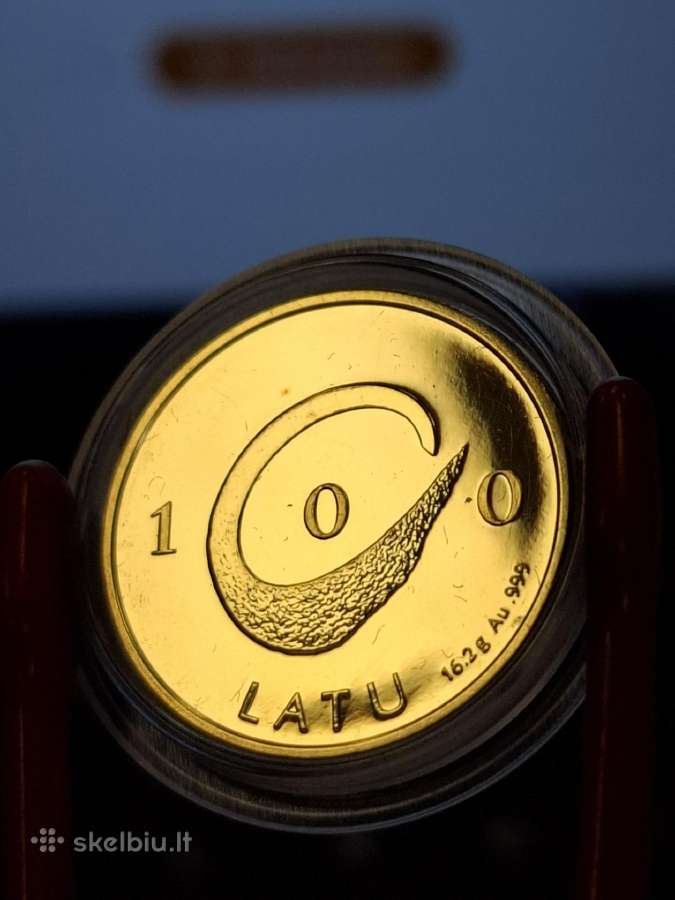 Latvija 1998m 100 latų 16.2g Au999 - 2050€ - nuotraukos Nr. 2