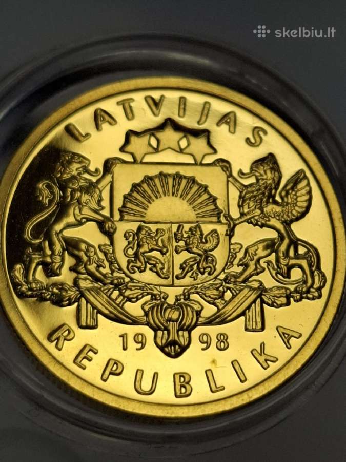 Latvija 1998m 100 latų 16.2g Au999 - 2050€ - nuotraukos Nr. 3