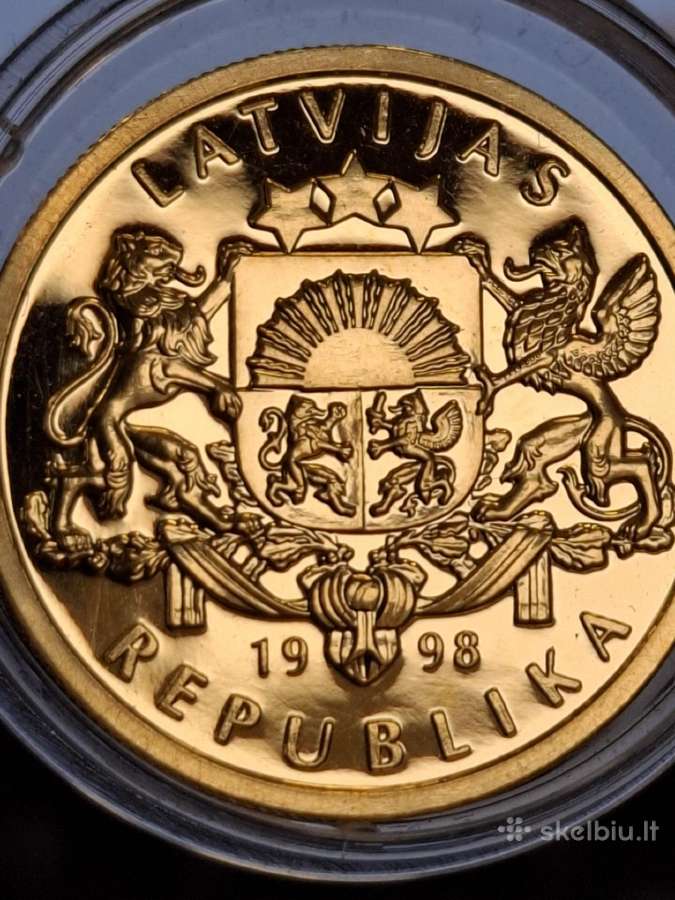 Latvija 1998m 100 latų 16.2g Au999 - 2050€ - nuotraukos Nr. 4