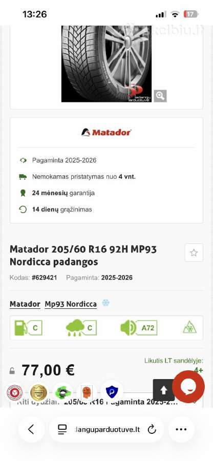 7mm. Naudotos tik 1-ną sezoną! Kaunas - nuotraukos Nr. 6