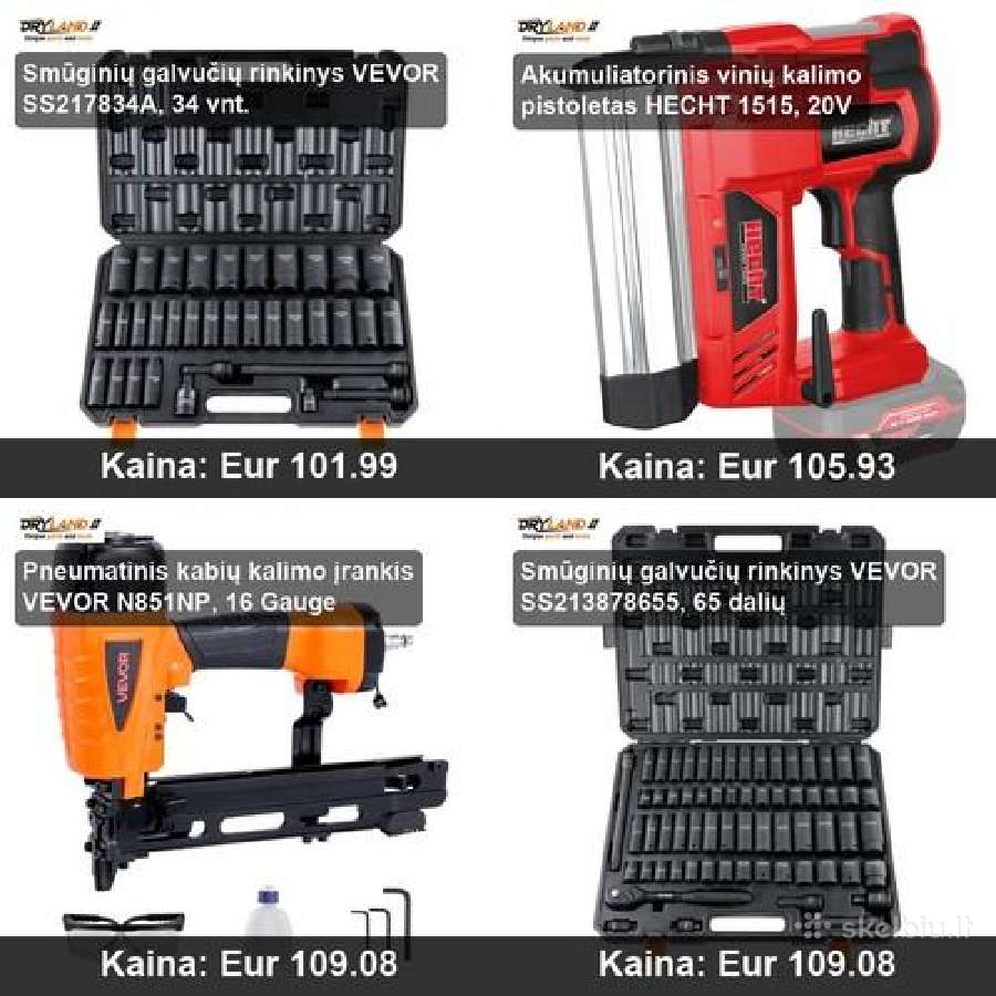 Akumuliatoriniai vinių ir kabių kalimo pistoletai - nuotraukos Nr. 27