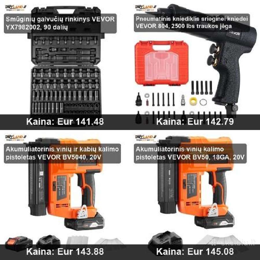 Akumuliatoriniai vinių ir kabių kalimo pistoletai - nuotraukos Nr. 29