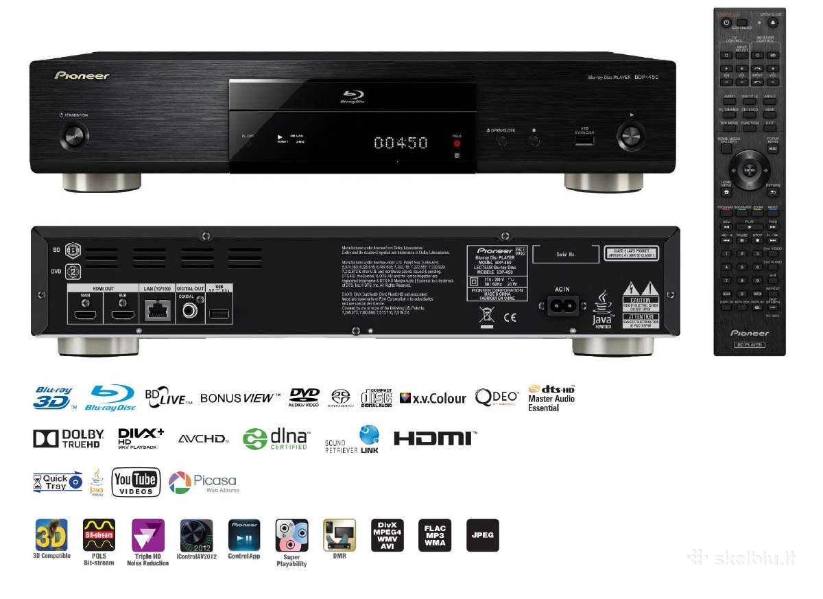 Pioneer Bdp-450 Blu-ray grotuvas - nuotraukos Nr. 8