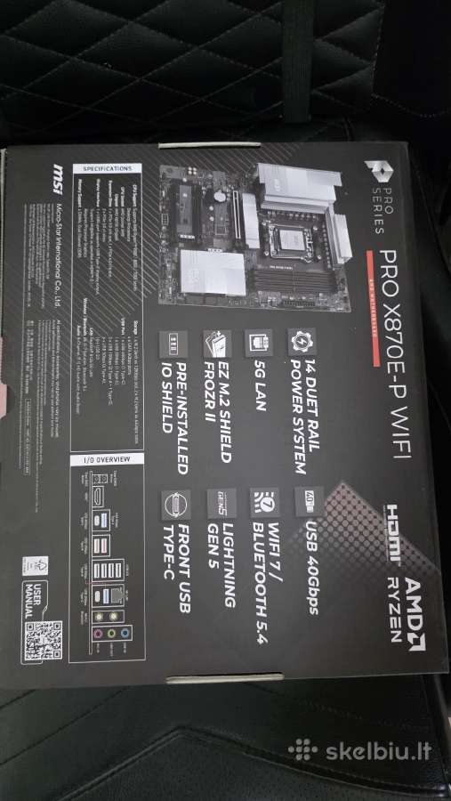Msi Pro X870e-p WiFi Amd am5 motherboard motinine - nuotraukos Nr. 5