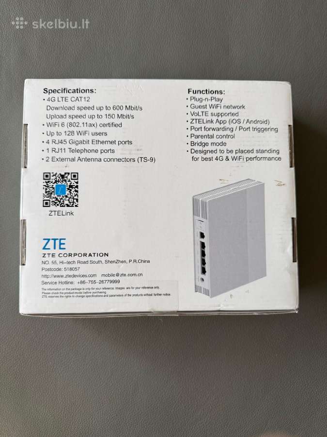Zte modemas / maršrutizatorius - nuotraukos Nr. 3