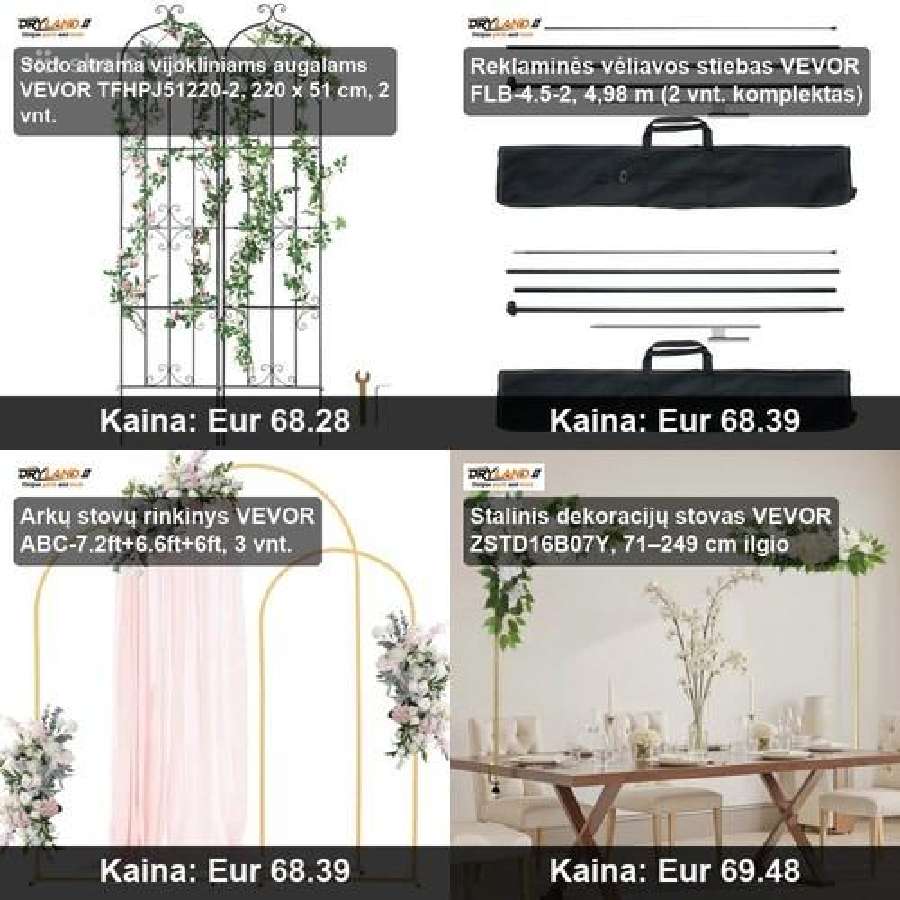 Sodo dekoracijos, šventinės stovai - nuotraukos Nr. 14