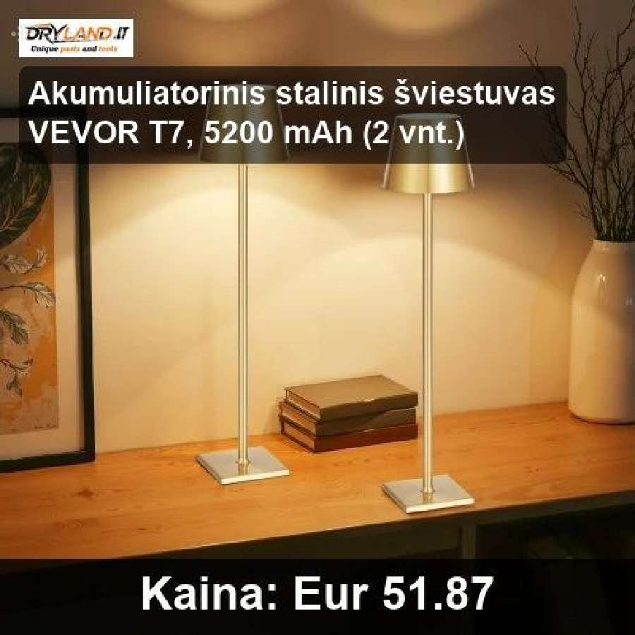 Akumuliatoriniai stalo šviestuvai - nuotraukos Nr. 22