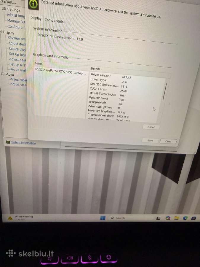 Asus Tuf Gaming A16 Rtx 5050 8gb - nuotraukos Nr. 8