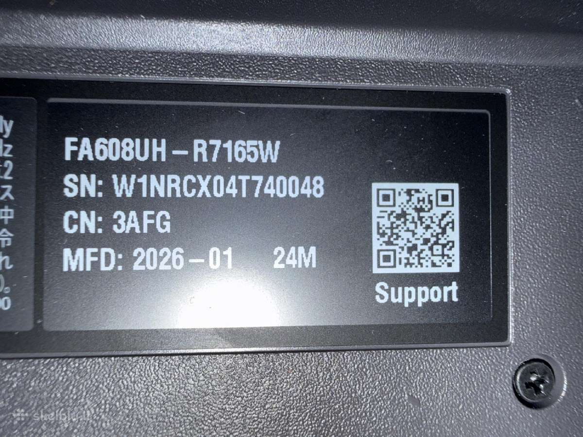 Asus Tuf Gaming A16 Rtx 5050 8gb - nuotraukos Nr. 10