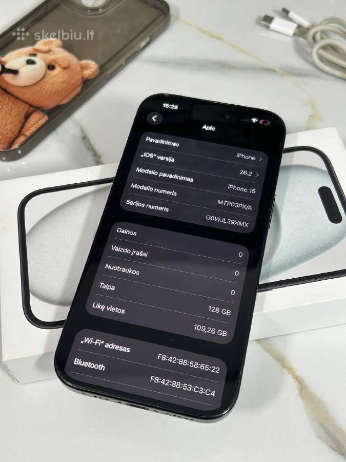 iPhone 15 128gb 86% Black - nuotraukos Nr. 10