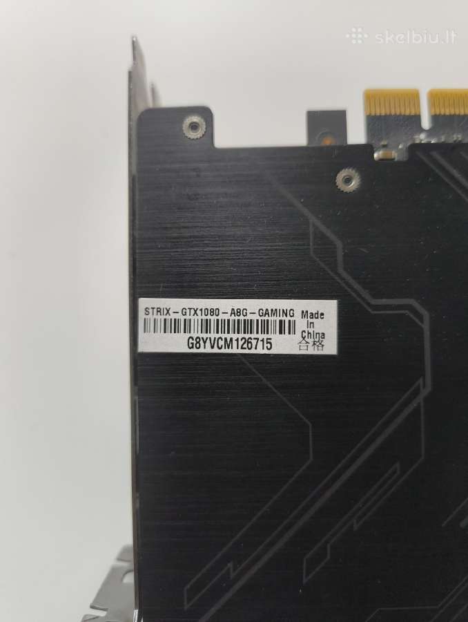 Asus Rog-strix Gtx 1080 8gb - nuotraukos Nr. 7